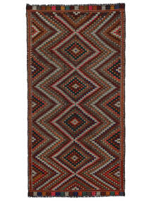168X324 Kelim Vintage Türkei Teppich Orientalischer Schwarz/Dunkelrot (Wolle, Türkei) Carpetvista