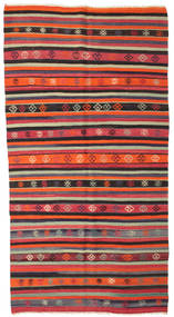 Tapete Kilim Semi-Antigo Turquia 162X300 Passadeira Vermelho/Vermelho Escuro (Lã, Turquia)