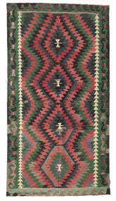 絨毯 キリム セミアンティーク トルコ 162X304 ダークグレー/レッド (ウール, トルコ)