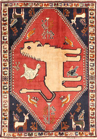 Ghashghai Fine Teppe 125X177 Rød/Beige Ull, Persia/Iran Carpetvista