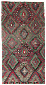 165X318 Tapis D'orient Kilim Vintage Turquie Rouge/Gris Foncé (Laine, Turquie) Carpetvista