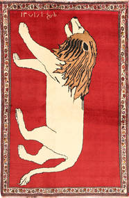 131X201 Ghashghai Fine Teppe Orientalsk Rød/Beige (Ull, Persia/Iran) Carpetvista