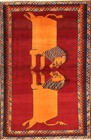 Dywan Perski Kaszkaj Fine 150X231 Czerwony/Pomarańczowy (Wełna, Persja/Iran)