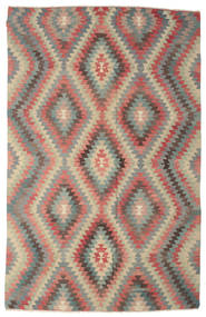 Kelim Vintage Türkei Teppich 198X313 Grau/Rot Wolle, Türkei Carpetvista