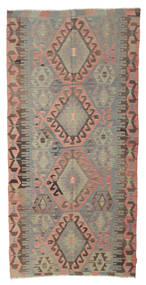  Orientalsk Kelim Vintage Tyrkiske Teppe 150X314Løpere Oransje/Brun Ull, Tyrkia Carpetvista