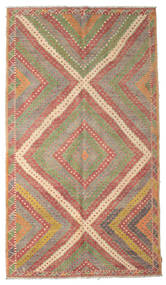絨毯 オリエンタル キリム セミアンティーク トルコ 189X333 グリーン/オレンジ (ウール, トルコ)