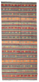  Orientalischer Kelim Halbantik Türkei Teppich 140X305 Grau/Rot Wolle, Türkei Carpetvista