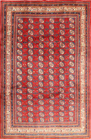Alfombra Sarough 218X332 Rojo/Beige (Lana, Persia/Irán)