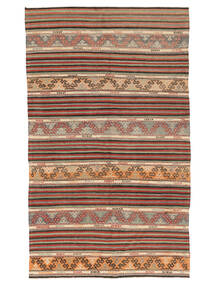  Orientalischer Kelim Vintage Türkei Teppich 166X282 Braun/Dunkelrot Wolle, Türkei Carpetvista