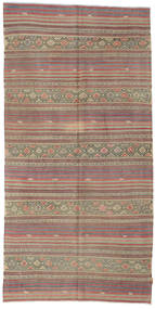  Orientalsk Kelim Halvt Antikke Tyrkiske Teppe 150X301 Grå/Rød Ull, Tyrkia Carpetvista