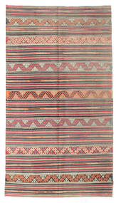  Orientalischer Kelim Vintage Türkei Teppich 167X295 Grau/Rot Wolle, Türkei Carpetvista