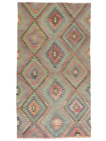 Kelim Vintage Türkei Teppich 163X301 Braun/Dunkelgrün Wolle, Türkei Carpetvista