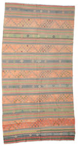 絨毯 オリエンタル キリム セミアンティーク トルコ 192X360 オレンジ/グレー (ウール, トルコ)