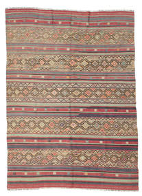 Kelim Halbantik Türkei Teppich 176X240 Braun/Orange Wolle, Türkei Carpetvista