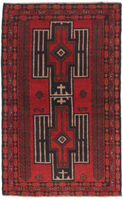 Belutsch Teppich 84X140 Dunkelrot/Rot Wolle, Afghanistan Carpetvista