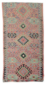  Orientalischer Kelim Vintage Türkei Teppich 146X284 Läufer Orange/Grau Wolle, Türkei Carpetvista