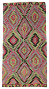  Kilim Vintage Turquia Tapete 158X304 Vintage Lã Vermelho/Verde Pequeno Carpetvista