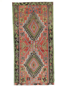  Kelim Vintage Turkisk 154X314 Vintage Ullmatta Mörkröd/Grön Liten Carpetvista