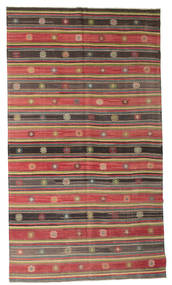 185X330 絨毯 オリエンタル キリム セミアンティーク トルコ レッド/茶色 (ウール, トルコ) Carpetvista