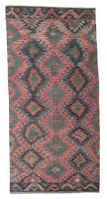 168X345 Alfombra Oriental Kilim Vintage Turquía De Pasillo Rojo/Gris (Lana, Turquía) Carpetvista