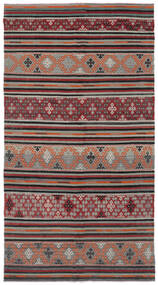 Kelim Vintage Türkei Teppich 176X328 Dunkelrot/Schwarz Wolle, Türkei Carpetvista