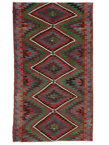  Kelim Vintage Türkei Teppich 183X320 Dunkelrot/Schwarz Carpetvista