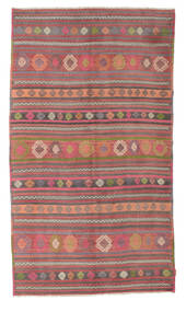 160X281 Tappeto Kilim Semi-Antichi Turchi Orientale Rosso/Marrone (Lana, Turchia) Carpetvista