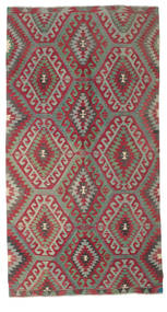 165X304 Tappeto Kilim Semi-Antichi Turchi Orientale Rosso/Grigio (Lana, Turchia) Carpetvista