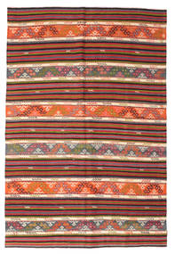 絨毯 オリエンタル キリム セミアンティーク トルコ 185X276 オレンジ/茶色 (ウール, トルコ)