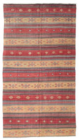 Kelim Vintage Turkisk 180X332 Hallmatta Röd/Beige Ull, Turkiet Carpetvista