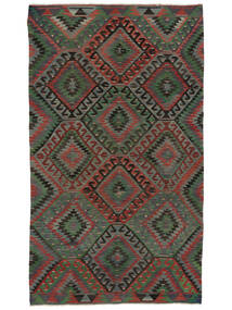  Kelim Vintage Türkei Teppich 168X288 Schwarz/Dunkelrot 