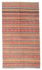 188X338 Tappeto Kilim Semi-Antichi Turchi Orientale Arancione/Rosso (Lana, Turchia) Carpetvista