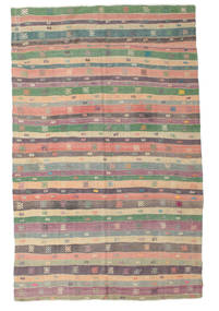 196X308 絨毯 キリム セミアンティーク トルコ オリエンタル グレー/ベージュ (ウール, トルコ) Carpetvista