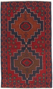 83X146 絨毯 オリエンタル バルーチ ダークグレー/ダークレッド (ウール, アフガニスタン) Carpetvista