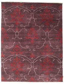 236X307 Tappeto Himalaya Moderno Rosso (Lana/Seta Di Bambù,India) Carpetvista