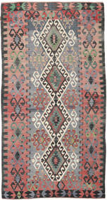 158X306 絨毯 オリエンタル キリム セミアンティーク トルコ グレー/レッド (ウール, トルコ) Carpetvista