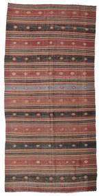 170X345 Kelim Vintage Türkei Teppich Orientalischer Läufer Braun/Rot (Wolle, Türkei) Carpetvista