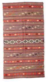 186X344 絨毯 オリエンタル キリム セミアンティーク トルコ レッド/茶色 (ウール, トルコ) Carpetvista