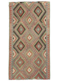 絨毯 オリエンタル キリム ヴィンテージ トルコ 163X305 廊下 カーペット 茶色/ダークグリーン (ウール, トルコ)