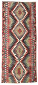  155X360 Kelim Vintage Türkei Teppich Läufer Rot/Beige Türkei Carpetvista