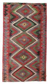 164X296 Tapete Oriental Kilim Vintage Turquia Passadeira Vermelho/Castanho (Lã, Turquia) Carpetvista