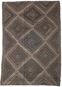  Kelim Vintage Türkei 206X300 Vintage Wollteppich Braun/Grau Carpetvista
