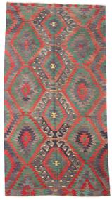  Kilim Vintage Turkish Rug 159X310 Vintage Wool Red/Grey Small Carpetvista