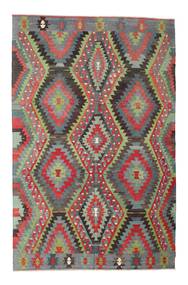 200X304 絨毯 オリエンタル キリム セミアンティーク トルコ グレー/レッド (ウール, トルコ) Carpetvista