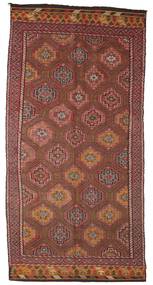 162X337 絨毯 キリム ヴィンテージ トルコ オリエンタル 廊下 カーペット 茶色/レッド (ウール, トルコ) Carpetvista
