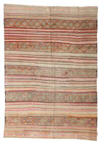 192X276 絨毯 キリム セミアンティーク トルコ オリエンタル 茶色/オレンジ (ウール, トルコ) Carpetvista