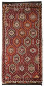絨毯 オリエンタル キリム セミアンティーク トルコ 167X341 廊下 カーペット 茶色/レッド (ウール, トルコ)