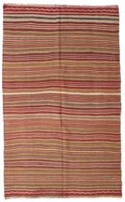 159X259 絨毯 オリエンタル キリム セミアンティーク トルコ 茶色/オレンジ (ウール, トルコ) Carpetvista