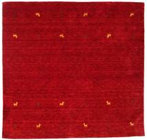 Gabbeh Loom Two Lines 200X200 Red Square Wool Rug