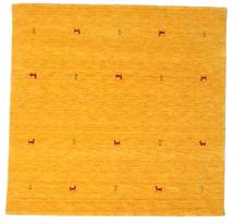 Gabbeh Loom Two Lines 200X200 Yellow Square Wool Rug